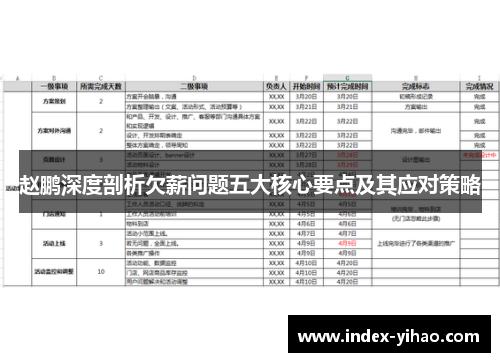 赵鹏深度剖析欠薪问题五大核心要点及其应对策略